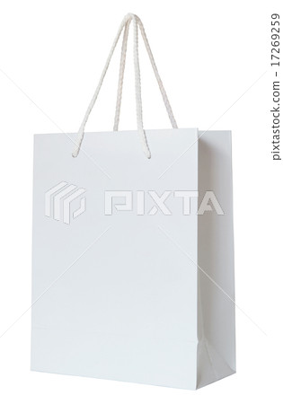 white paper bag isolated on white white paper bag isolated on white 17269259
