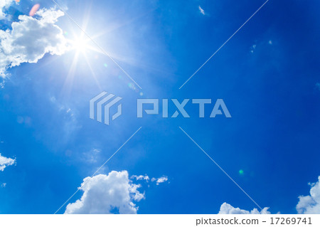 Sky sunlight sunlight Blue sky southern country Copy space Background material Text space Sky sunlight sunlight Blue sky southern country Copy space Background material Text space 17269741