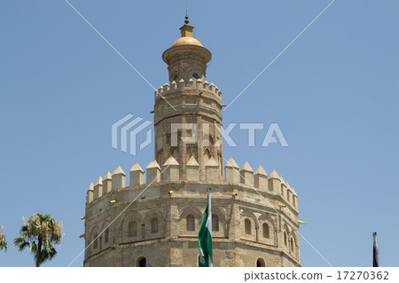 Andalusia flag by the Gold tower Andalusia flag by the Gold tower 17270362