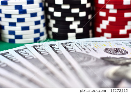 Poker Chips and money 17272315