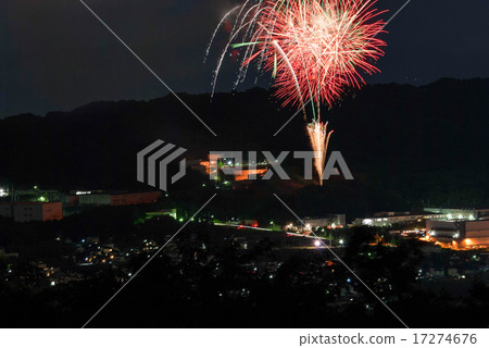 Odawara night view and fireworks Odawara night view and fireworks 17274676