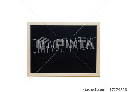 IMAGINATIVE written with white chalk on blackboard IMAGINATIVE written with white chalk on blackboard 17274828