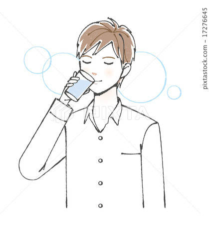 男性飲用水插圖 17276645