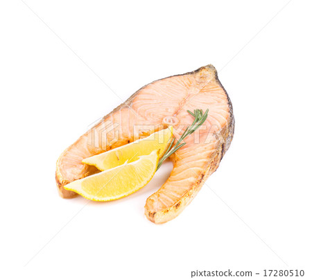 Grilled salmon steak Grilled salmon steak 17280510