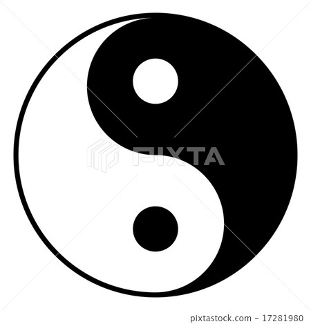 Black and white yin-yan symbol 17281980