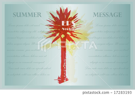 Template with palm trees 17283193