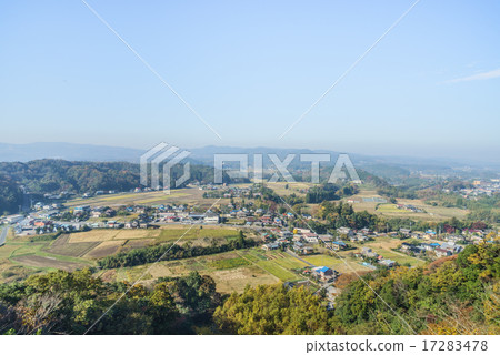 Scenery of Kurume seen from Kururi Castle in autumn 17283478