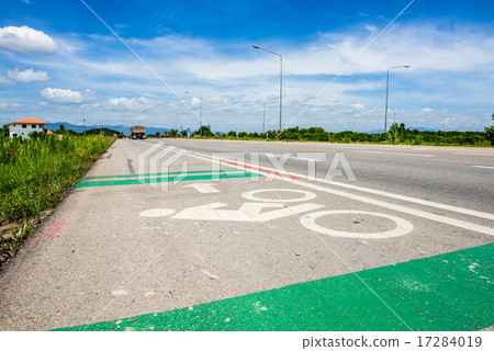 Bicycle road Traffic Sign with blue sky Bicycle road Traffic Sign with blue sky 17284019