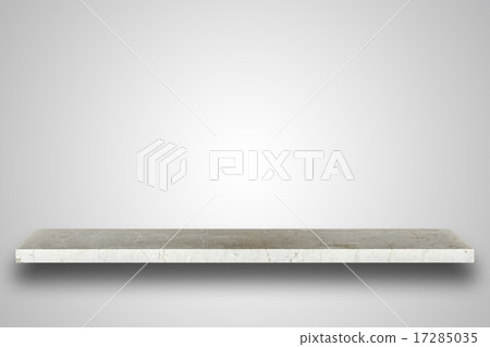 Empty top of natural stone table or counter on blank background 17285035