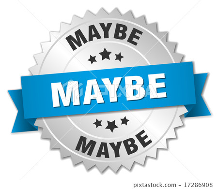 maybe 3d silver badge with blue ribbon-插圖素材 [17286908] - PIXTA圖庫