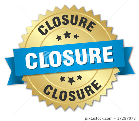 closure 3d gold badge with blue ribbon closure 3d gold badge with blue ribbon 17287078