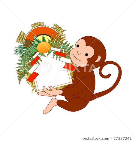 猴子的新年裝飾2(框架) 猴子的新年裝飾2(框架) 17287241