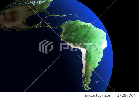 Brazilian center American continental globe CG Brazilian center American continental globe CG 17287764