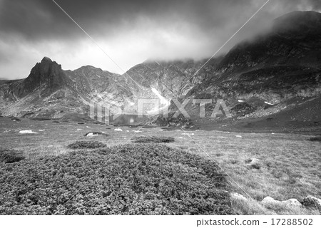 High mountain landscape. Dramatic sky High mountain landscape. Dramatic sky 17288502