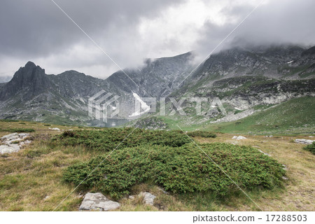 High mountain landscape. Dramatic sky High mountain landscape. Dramatic sky 17288503