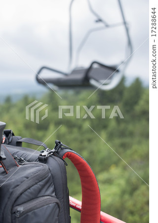 Lift in the mountain. Fir forest. Summer time 17288644