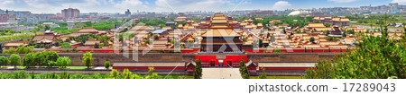Jingshan Park,panorama above on the Forbidden City 17289043