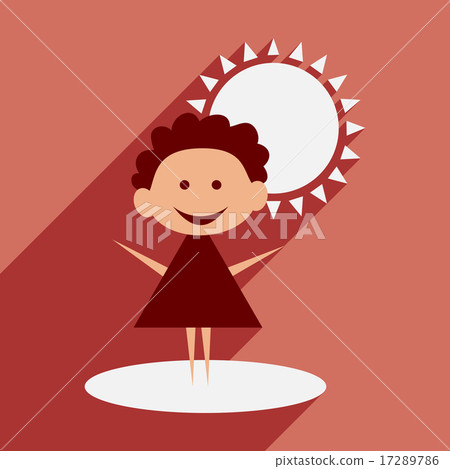 Flat with shadow icon and mobile application baby walk 17289786