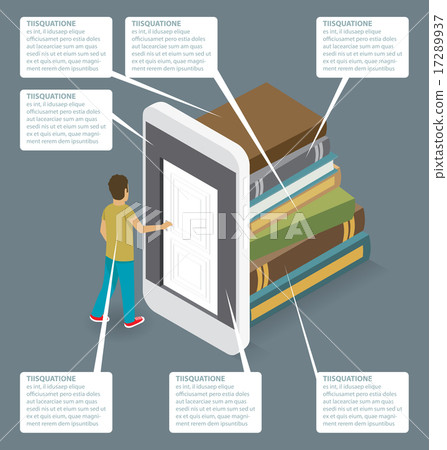 Vector 3d Flat Isometric With Education Concept - Stock Illustration ...