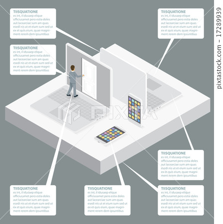 Vector 3d Flat Isometric With Startup Concept - Stock Illustration ...