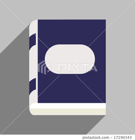 Flat with shadow icon and mobile application book icon 17290343