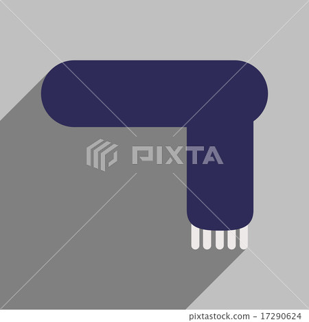Flat with shadow icon and mobile application scarf Flat with shadow icon and mobile application scarf 17290624