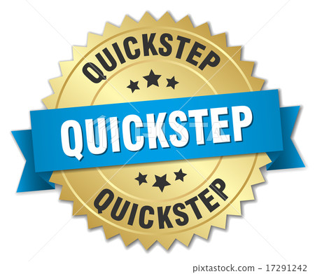 quickstep 3d gold badge with blue ribbon-插圖素材 [17291242] - PIXTA圖庫