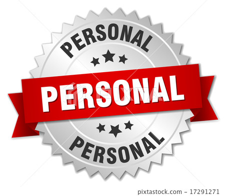 personal 3d silver badge with red ribbon personal 3d silver badge with red ribbon 17291271