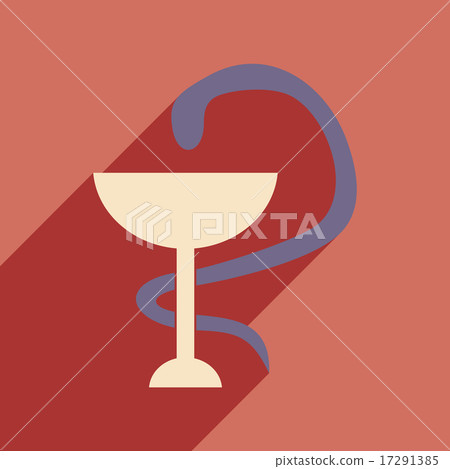 Flat with shadow icon and mobile application snake Flat with shadow icon and mobile application snake 17291385