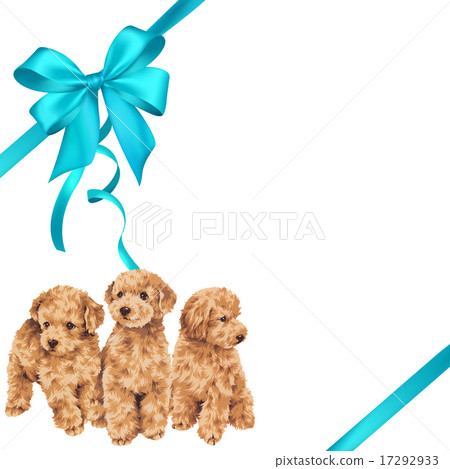 Cute dog and ribbon - Stock Illustration [17292933] - PIXTA