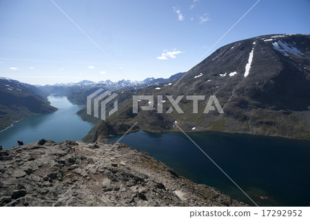Besseggen Ridge in Jotunheimen Park, Norway Besseggen Ridge in Jotunheimen Park, Norway 17292952
