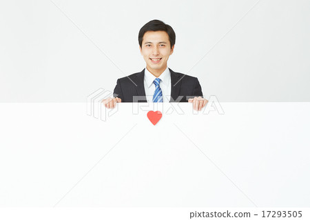 Message board and businessman heart Message board and businessman heart 17293505