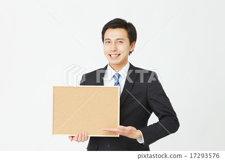 Businessman with message board 17293576