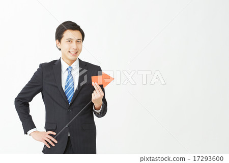 指向與箭頭的商人 17293600