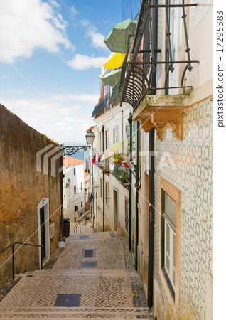 street in old town of Lisbon street in old town of Lisbon 17295383