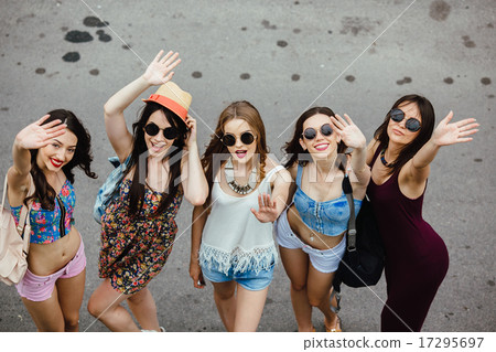 Five beautiful young girls Five beautiful young girls 17295697