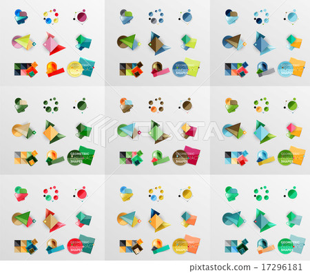 Geometric banners, templates, layouts. Paper graphics Mega collection 17296181