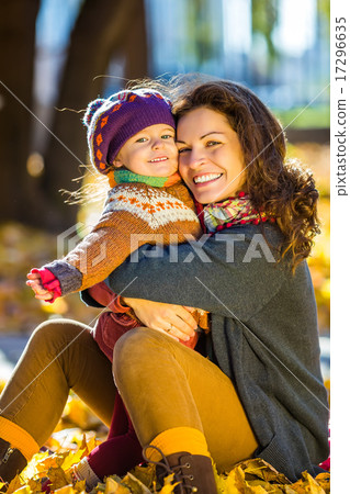 Mother and daughter in the park Mother and daughter in the park 17296635