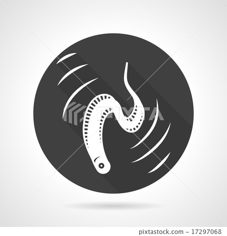 Eel black round vector icon 17297068