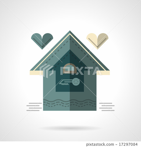 Family house flat vector icon - Stock Illustration [17297084] - PIXTA