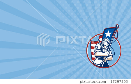 Business card American Patriot Serviceman Soldier  17297303