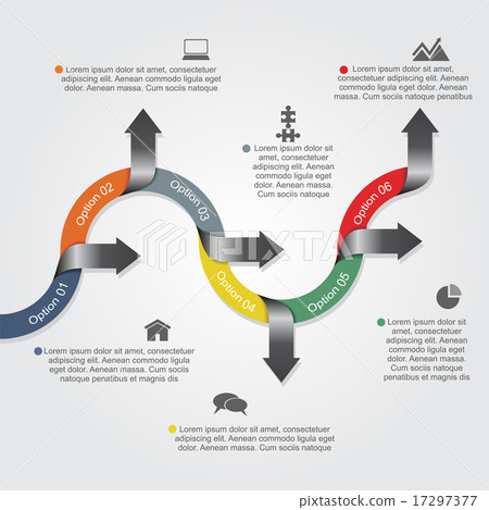 Infographic report template with arrows and icons. Vector Infographic report template with arrows and icons. Vector 17297377