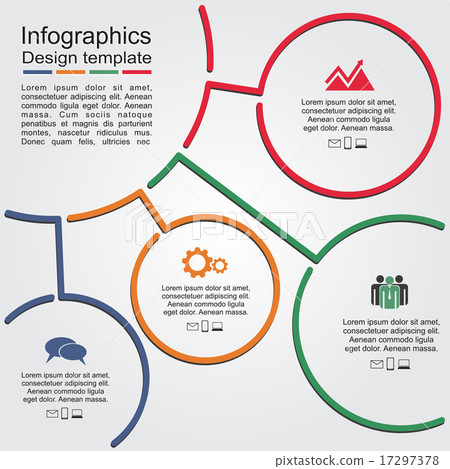 Infographic report template with lines and icons. Vector Infographic report template with lines and icons. Vector 17297378