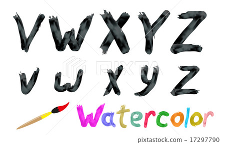 Watercolor font Watercolor font 17297790