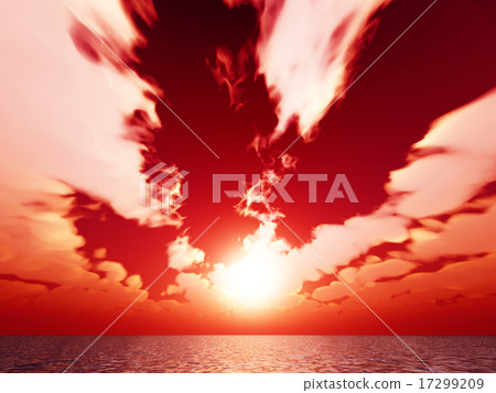 Wind and clouds with the sea 17299209