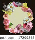 floral design pink roses on black background 17299842
