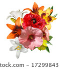 floral design bouquet poppies, lilies on white 17299843