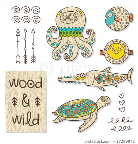 Wood animal figures. Eco friendly toys Wood animal figures. Eco friendly toys 17299878