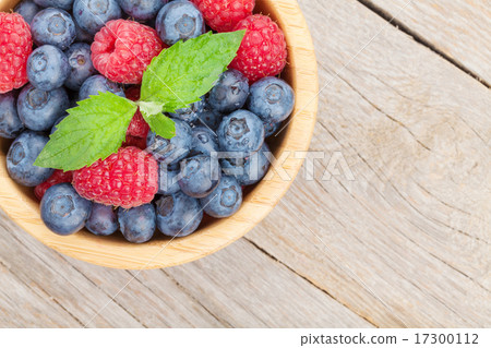 Blueberries and raspberries 17300112