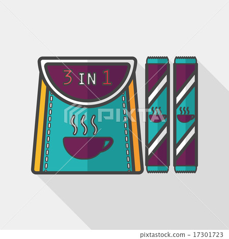 3 in 1 coffee flat icon with long shadow,eps10 3 in 1 coffee flat icon with long shadow,eps10 17301723